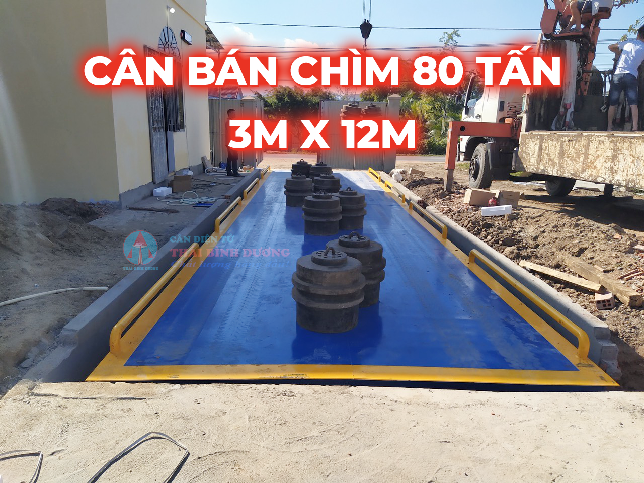 Cân bán chìm nửa nổi nửa chìm 80 tấn